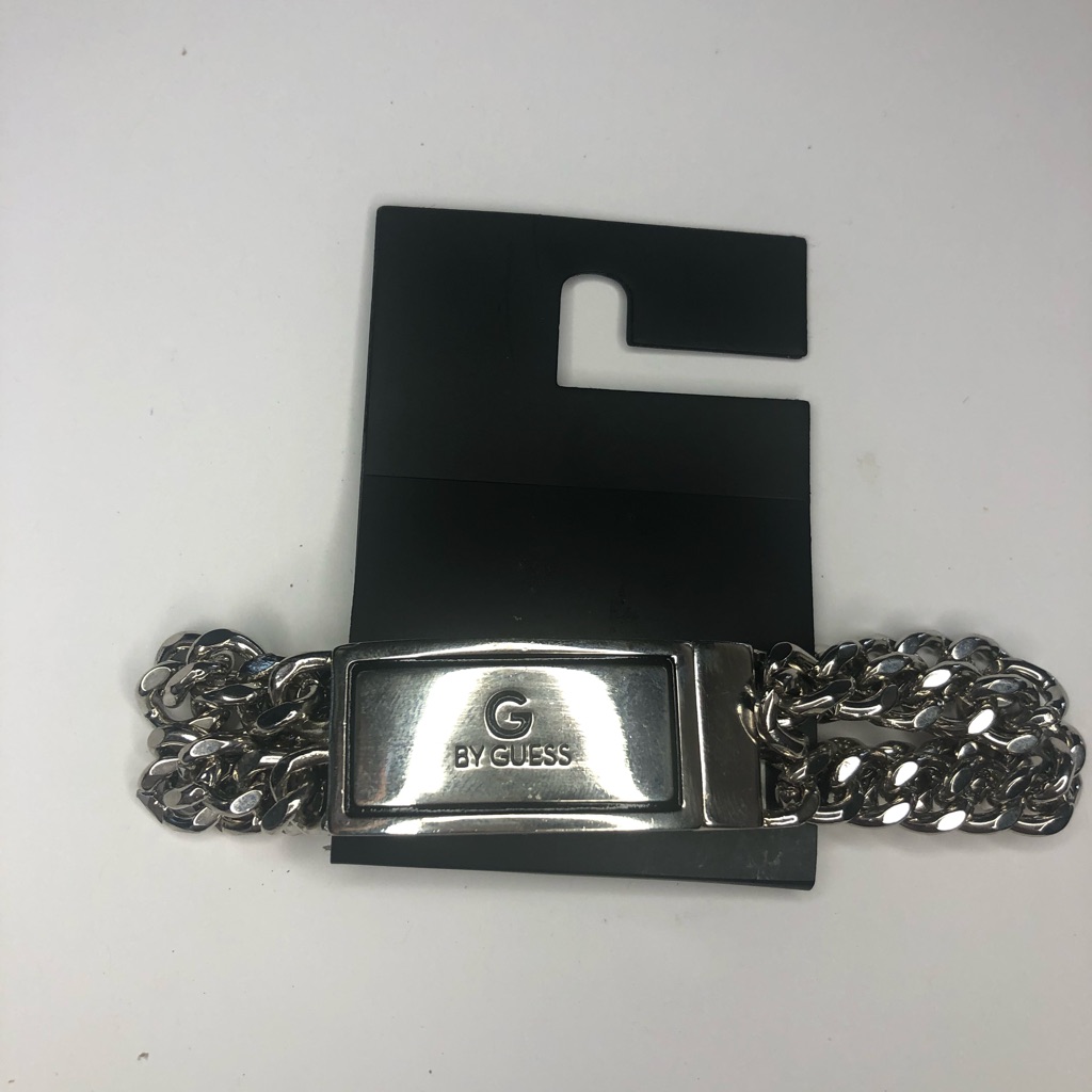 G By Guess Silver Logo Gbg Id Women’s Silver Bracelet Jewelry. New With Tag